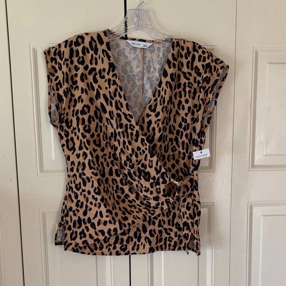 Nine West Leopardgirl bold confident, Y2K  upscale vibrant embellishment SzS NWT